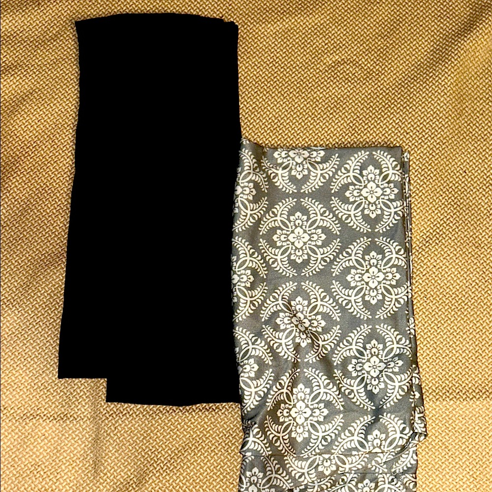 Little Me Gray and White Patterned Fabric